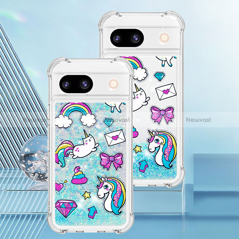 Silicone Candy Rubber TPU Bling-Bling Soft Case Cover YB1 for Google Pixel 8a 5G