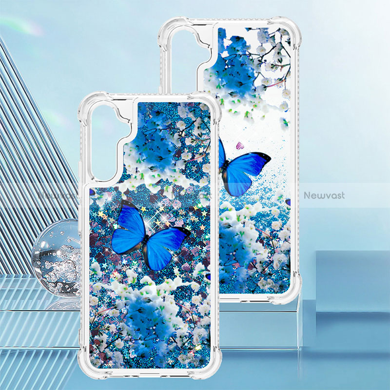 Silicone Candy Rubber TPU Bling-Bling Soft Case Cover YB1 for Samsung Galaxy A34 5G Blue