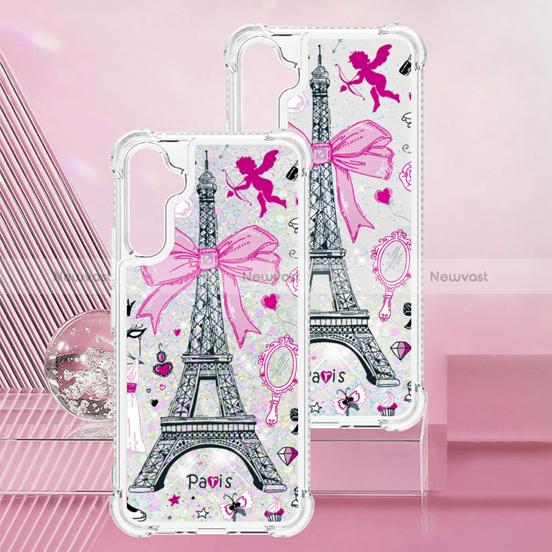 Silicone Candy Rubber TPU Bling-Bling Soft Case Cover YB1 for Samsung Galaxy A34 5G Pink