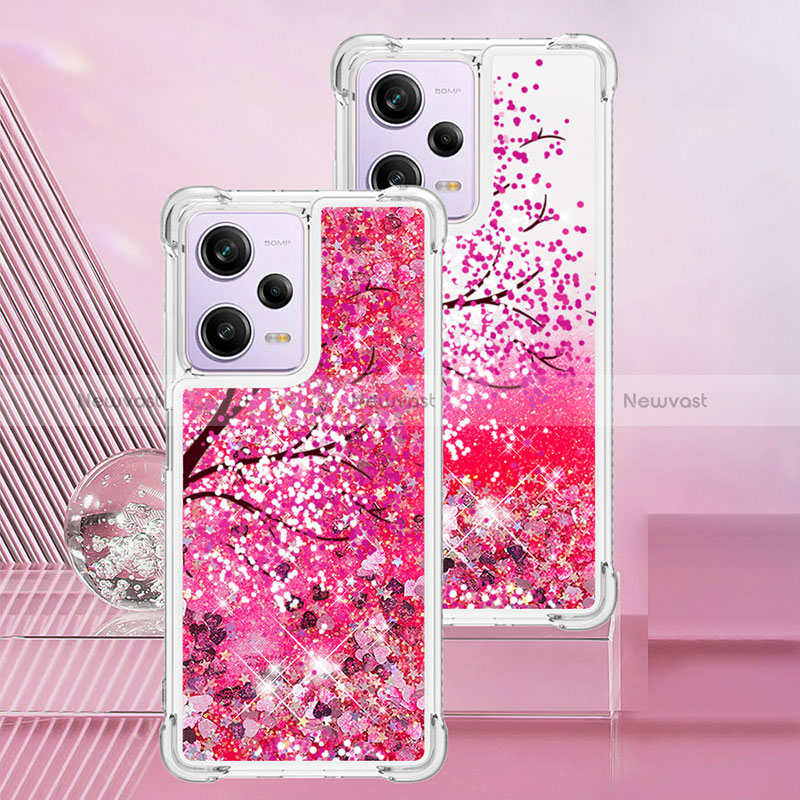 Silicone Candy Rubber TPU Bling-Bling Soft Case Cover YB1 for Xiaomi Redmi Note 12 Pro 5G Hot Pink