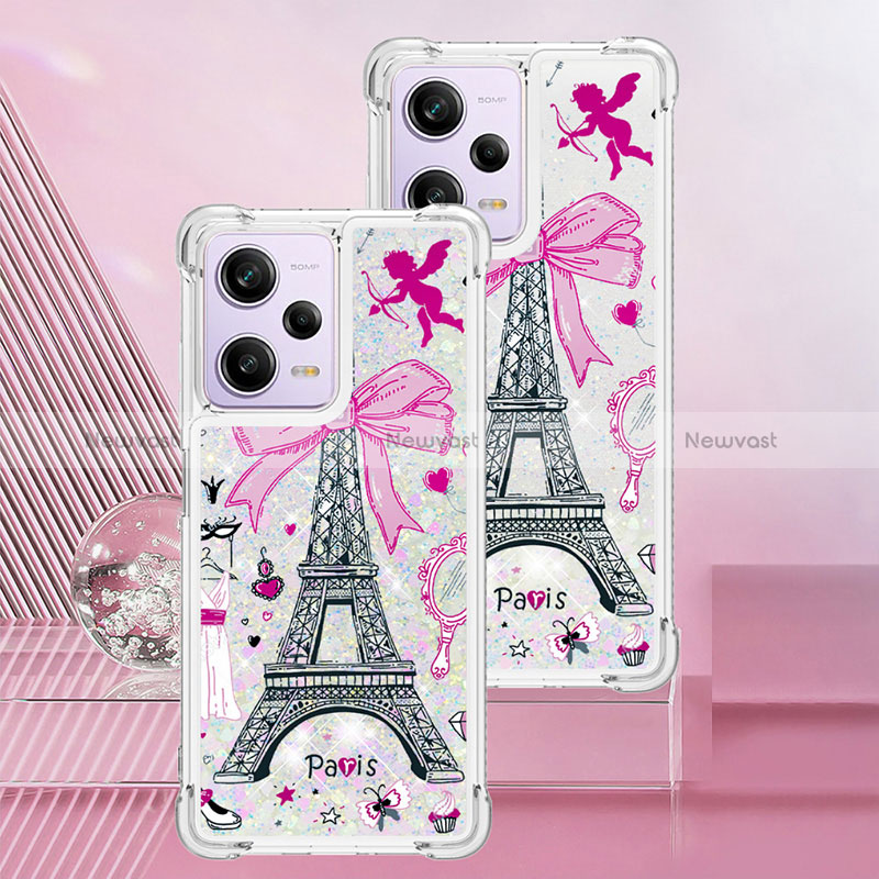 Silicone Candy Rubber TPU Bling-Bling Soft Case Cover YB1 for Xiaomi Redmi Note 12 Pro 5G Pink