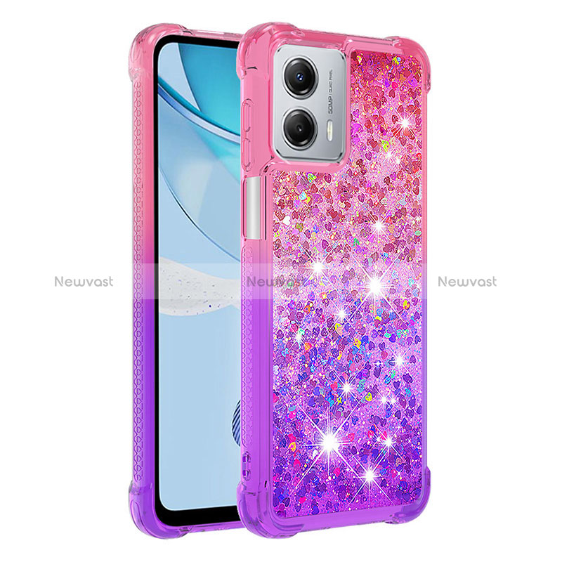 Silicone Candy Rubber TPU Bling-Bling Soft Case Cover YB2 for Motorola Moto G 5G (2023) Hot Pink