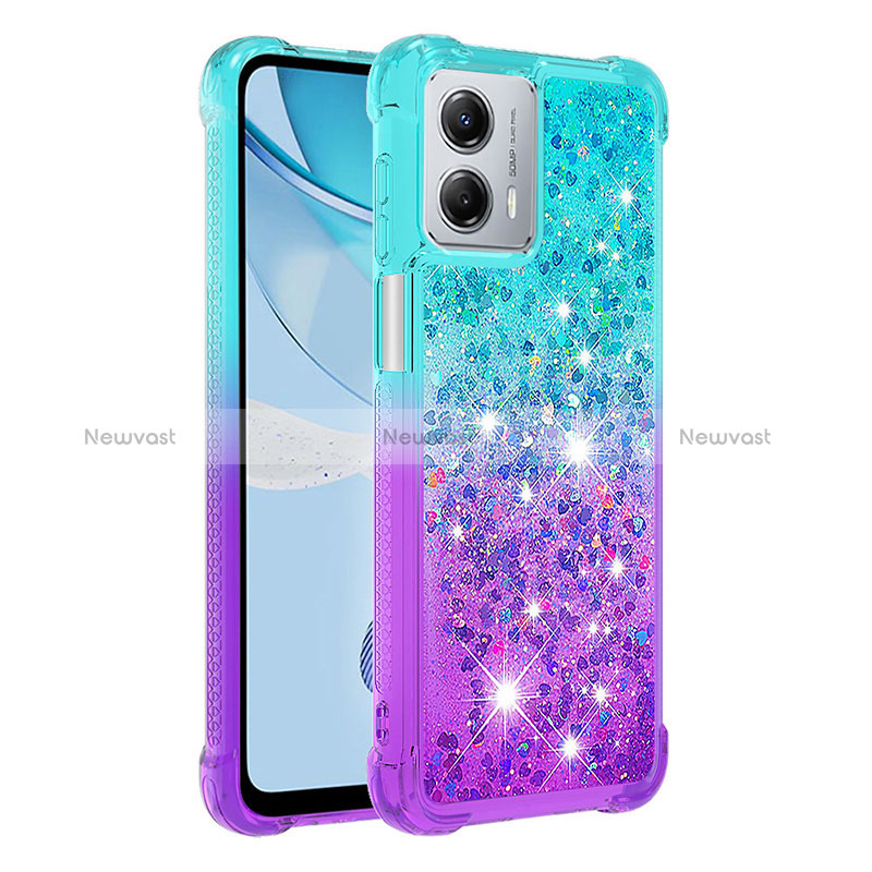 Silicone Candy Rubber TPU Bling-Bling Soft Case Cover YB2 for Motorola Moto G 5G (2023) Sky Blue