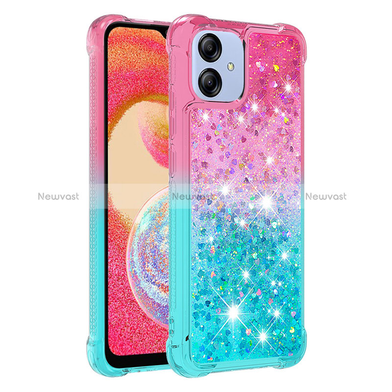 Silicone Candy Rubber TPU Bling-Bling Soft Case Cover YB2 for Samsung Galaxy A04 4G Pink