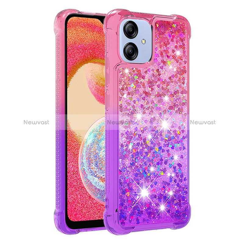 Silicone Candy Rubber TPU Bling-Bling Soft Case Cover YB2 for Samsung Galaxy A04E Hot Pink