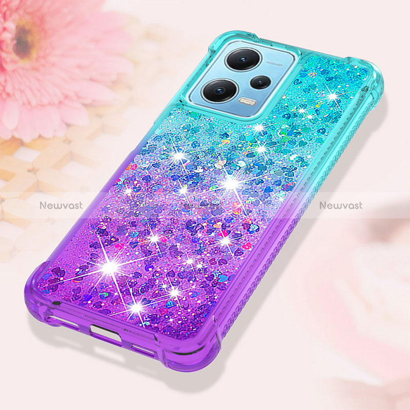 Silicone Candy Rubber TPU Bling-Bling Soft Case Cover YB2 for Xiaomi Redmi Note 12 5G Sky Blue