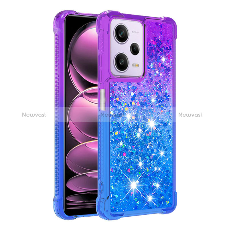 Silicone Candy Rubber TPU Bling-Bling Soft Case Cover YB2 for Xiaomi Redmi Note 12 Pro 5G Purple