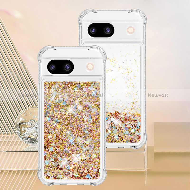 Silicone Candy Rubber TPU Bling-Bling Soft Case Cover YB3 for Google Pixel 8a 5G Gold