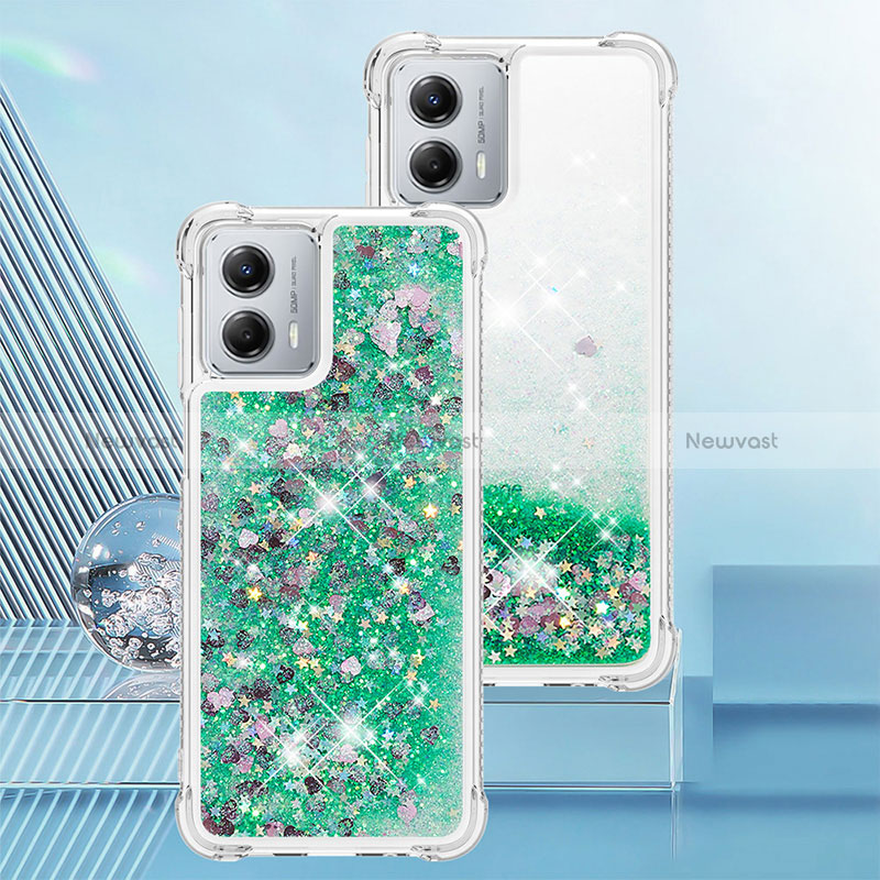 Silicone Candy Rubber TPU Bling-Bling Soft Case Cover YB3 for Motorola Moto G 5G (2023) Green
