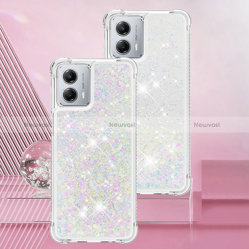 Silicone Candy Rubber TPU Bling-Bling Soft Case Cover YB3 for Motorola Moto G 5G (2023) Silver