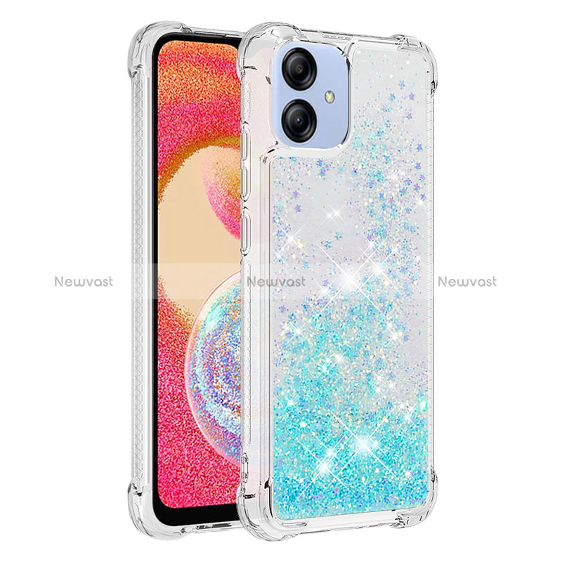 Silicone Candy Rubber TPU Bling-Bling Soft Case Cover YB3 for Samsung Galaxy A04E Sky Blue