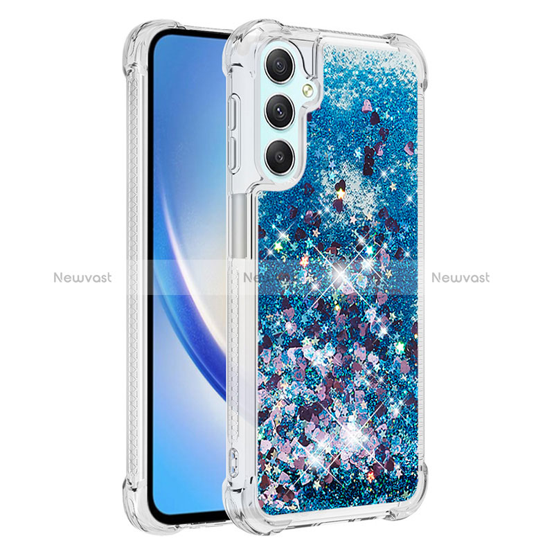 Silicone Candy Rubber TPU Bling-Bling Soft Case Cover YB3 for Samsung Galaxy A25 5G Blue