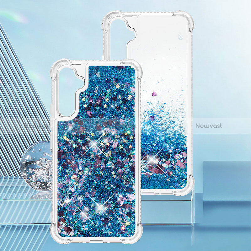 Silicone Candy Rubber TPU Bling-Bling Soft Case Cover YB3 for Samsung Galaxy A34 5G Blue