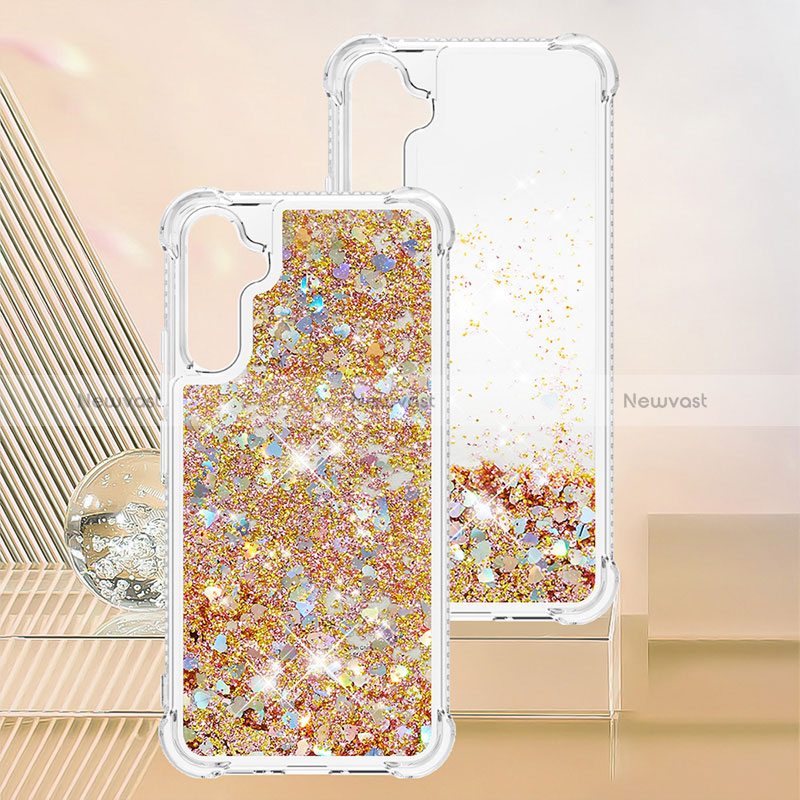 Silicone Candy Rubber TPU Bling-Bling Soft Case Cover YB3 for Samsung Galaxy A34 5G Gold