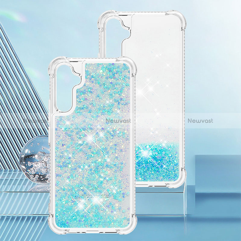 Silicone Candy Rubber TPU Bling-Bling Soft Case Cover YB3 for Samsung Galaxy A34 5G Mint Blue