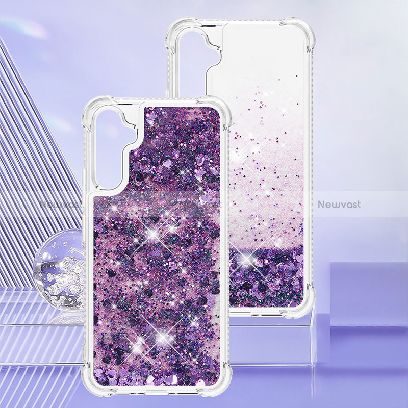 Silicone Candy Rubber TPU Bling-Bling Soft Case Cover YB3 for Samsung Galaxy A34 5G Purple