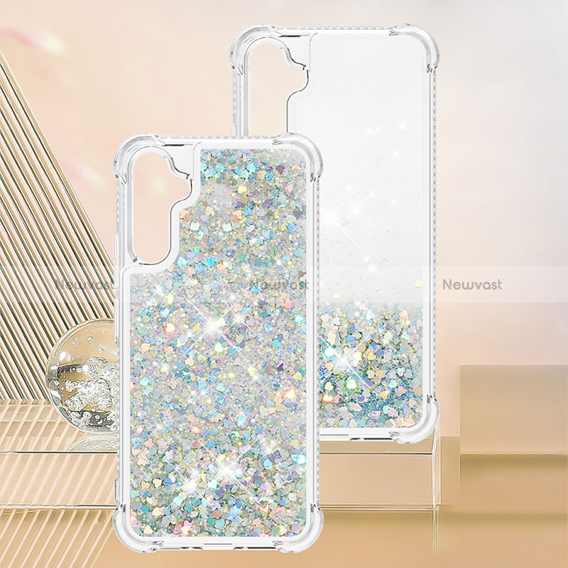 Silicone Candy Rubber TPU Bling-Bling Soft Case Cover YB3 for Samsung Galaxy A34 5G Sky Blue