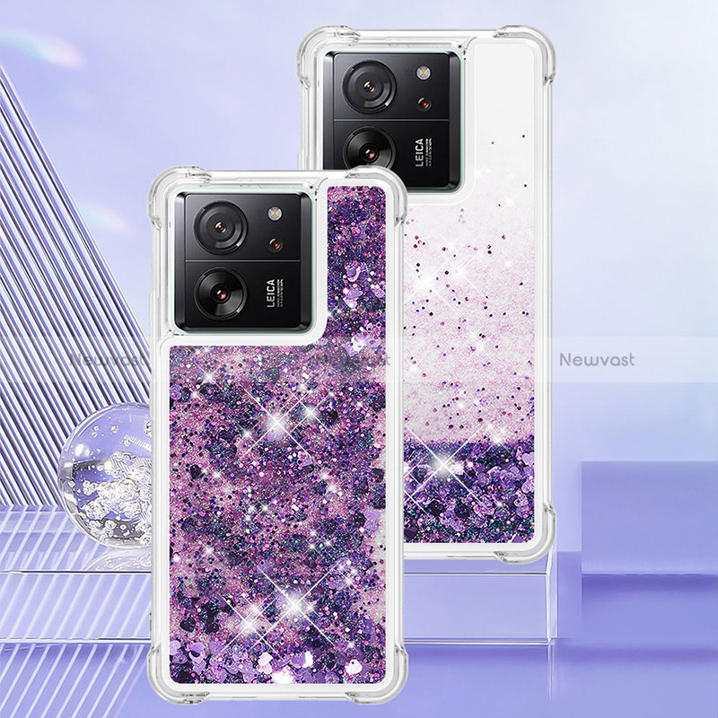 Silicone Candy Rubber TPU Bling-Bling Soft Case Cover YB3 for Xiaomi Mi 13T Pro 5G Purple