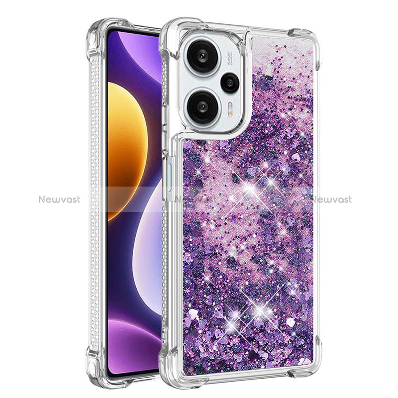 Silicone Candy Rubber TPU Bling-Bling Soft Case Cover YB3 for Xiaomi Redmi Note 12 Turbo 5G Purple