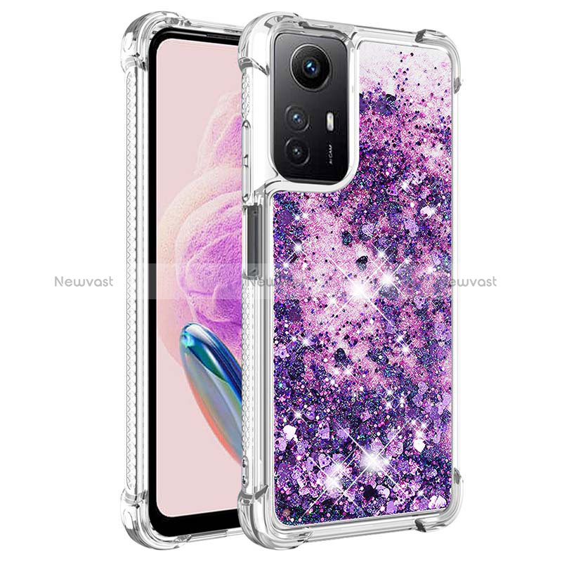 Silicone Candy Rubber TPU Bling-Bling Soft Case Cover YB3 for Xiaomi Redmi Note 12S Purple