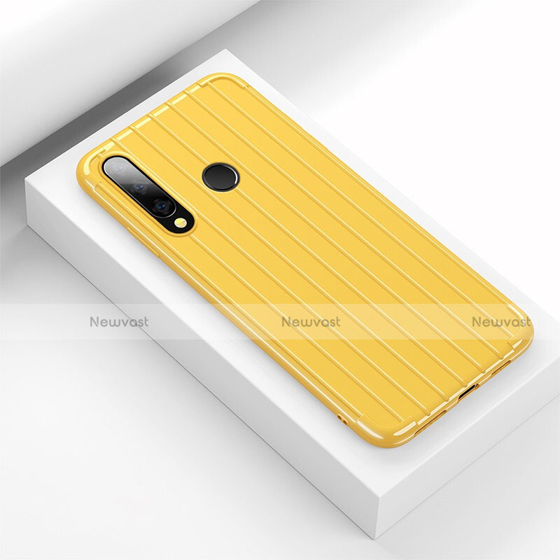 Silicone Candy Rubber TPU Line Soft Case Cover C01 for Huawei Honor 20E Yellow