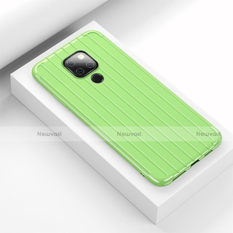 Silicone Candy Rubber TPU Line Soft Case Cover C01 for Huawei Mate 20 X 5G Green