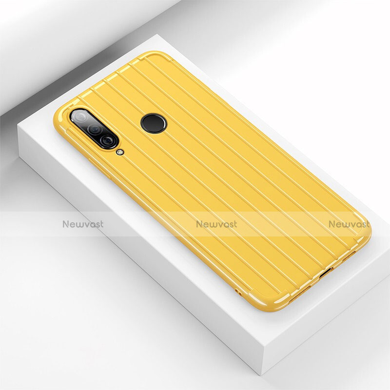 Silicone Candy Rubber TPU Line Soft Case Cover C01 for Huawei Nova 4e Yellow