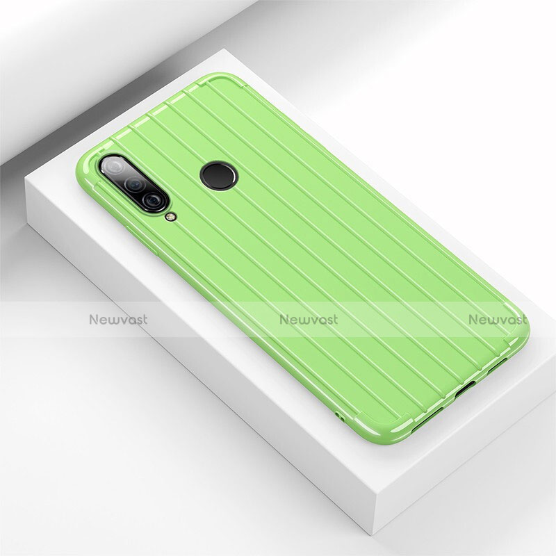 Silicone Candy Rubber TPU Line Soft Case Cover C01 for Huawei P30 Lite XL Green