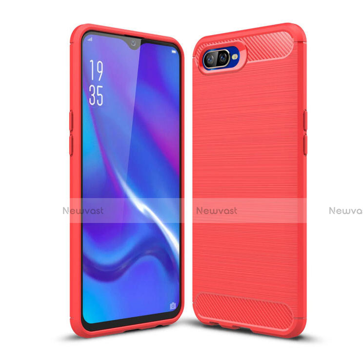 Silicone Candy Rubber TPU Line Soft Case Cover C01 for Oppo RX17 Neo Red