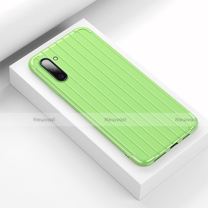 Silicone Candy Rubber TPU Line Soft Case Cover C01 for Samsung Galaxy Note 10 5G Green