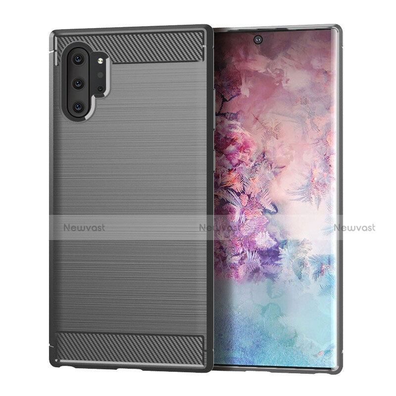 Silicone Candy Rubber TPU Line Soft Case Cover C01 for Samsung Galaxy Note 10 Plus 5G Gray