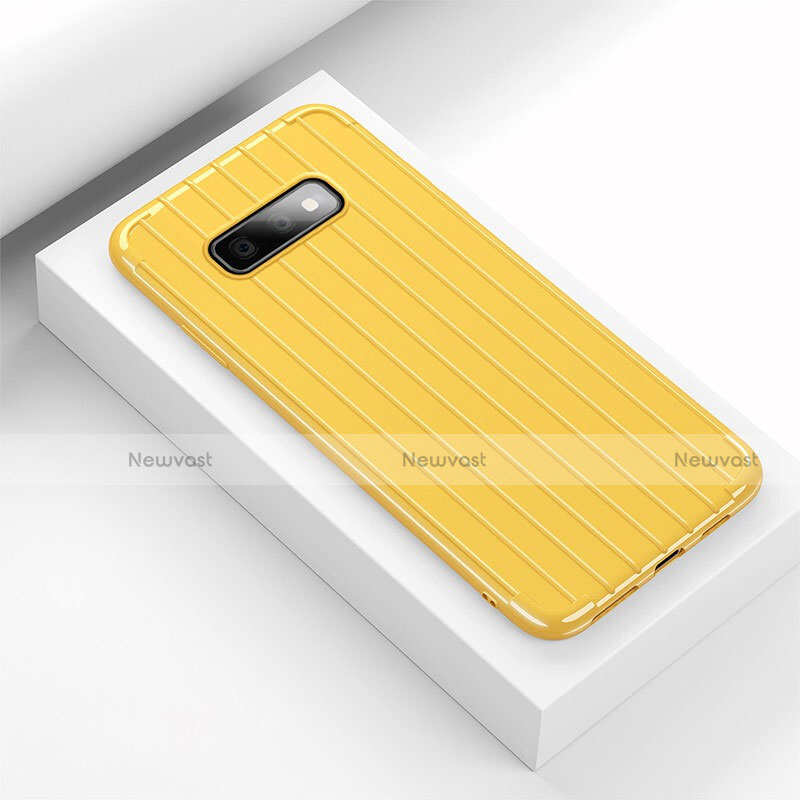 Silicone Candy Rubber TPU Line Soft Case Cover C01 for Samsung Galaxy S10e Yellow