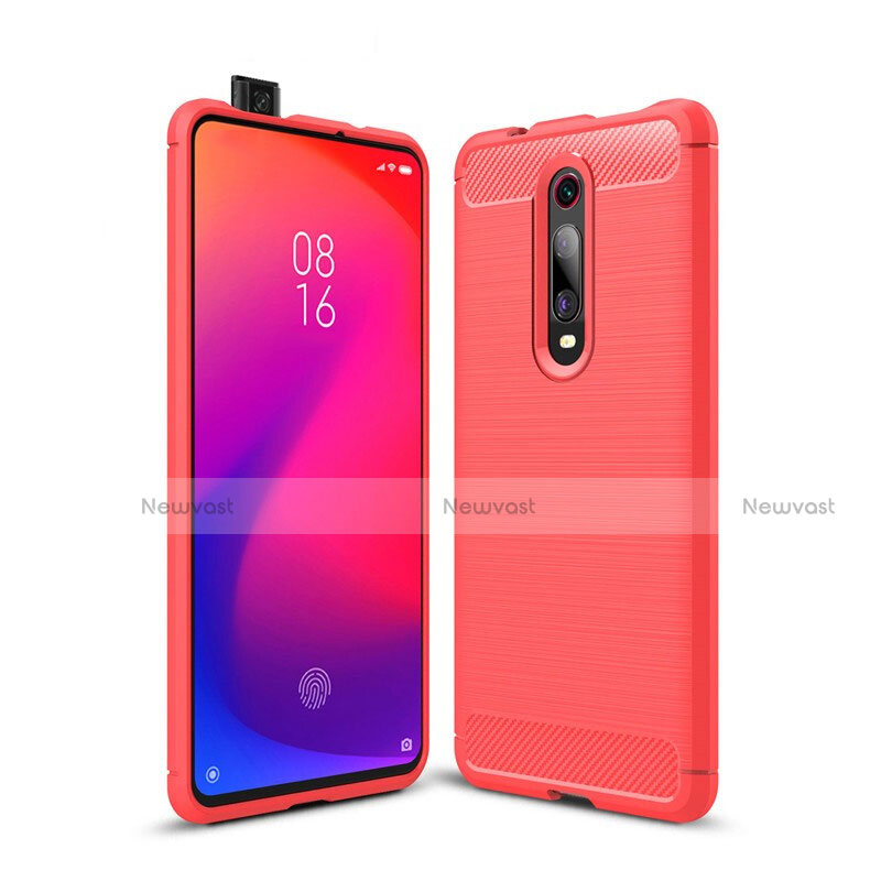 Silicone Candy Rubber TPU Line Soft Case Cover C01 for Xiaomi Mi 9T Red