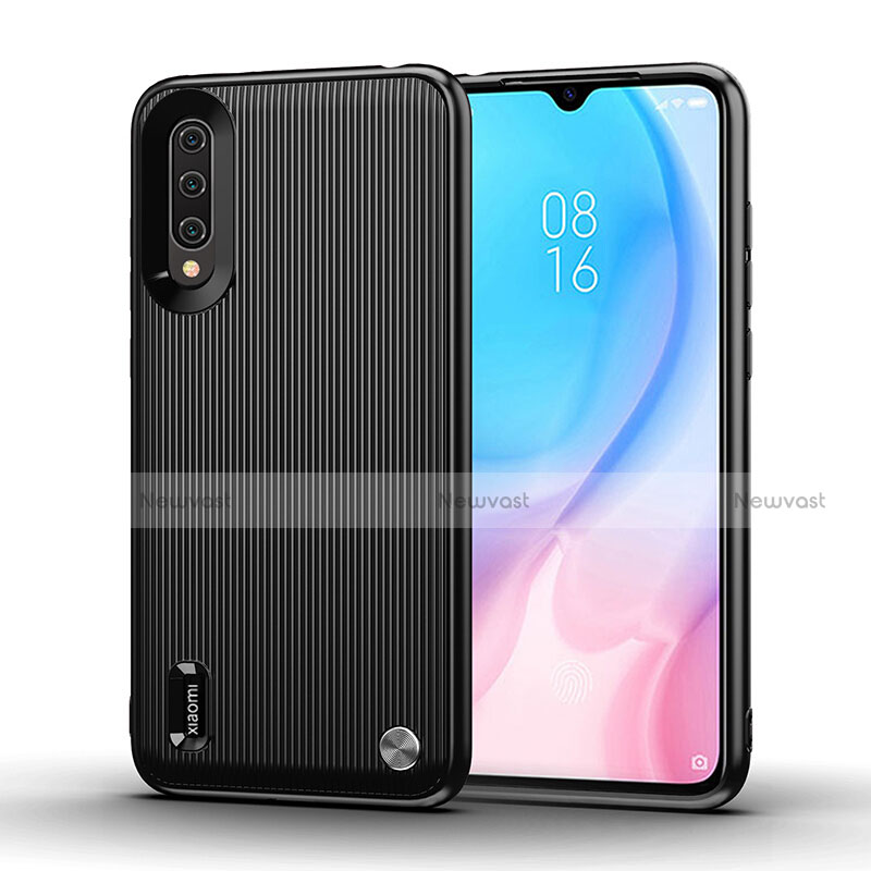 Silicone Candy Rubber TPU Line Soft Case Cover C01 for Xiaomi Mi A3 Black