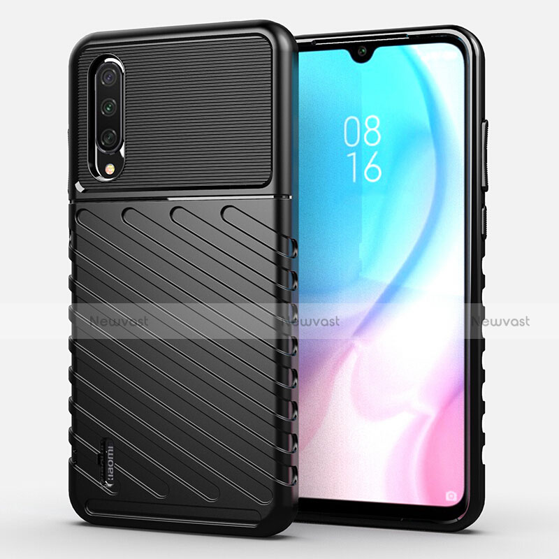 Silicone Candy Rubber TPU Line Soft Case Cover C02 for Xiaomi Mi A3 Black