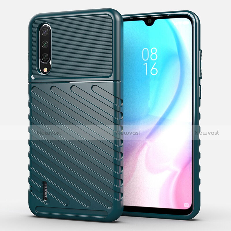 Silicone Candy Rubber TPU Line Soft Case Cover C02 for Xiaomi Mi A3 Green