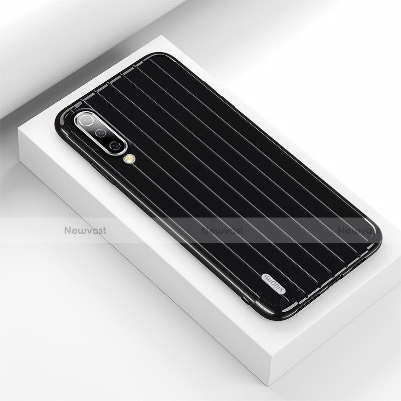 Silicone Candy Rubber TPU Line Soft Case Cover C03 for Xiaomi Mi A3 Black