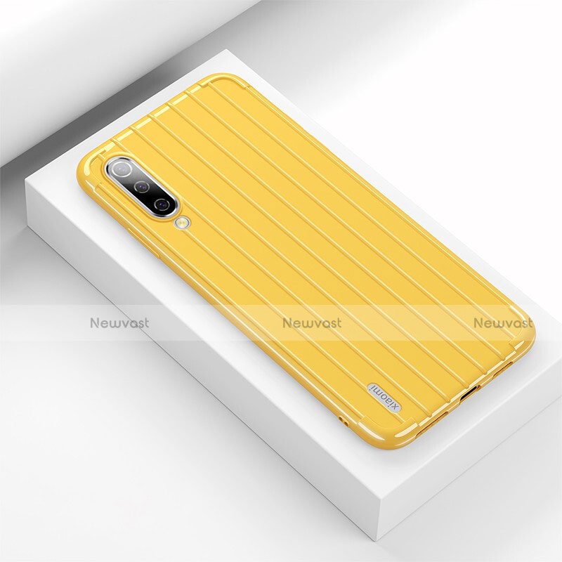 Silicone Candy Rubber TPU Line Soft Case Cover C03 for Xiaomi Mi A3 Yellow