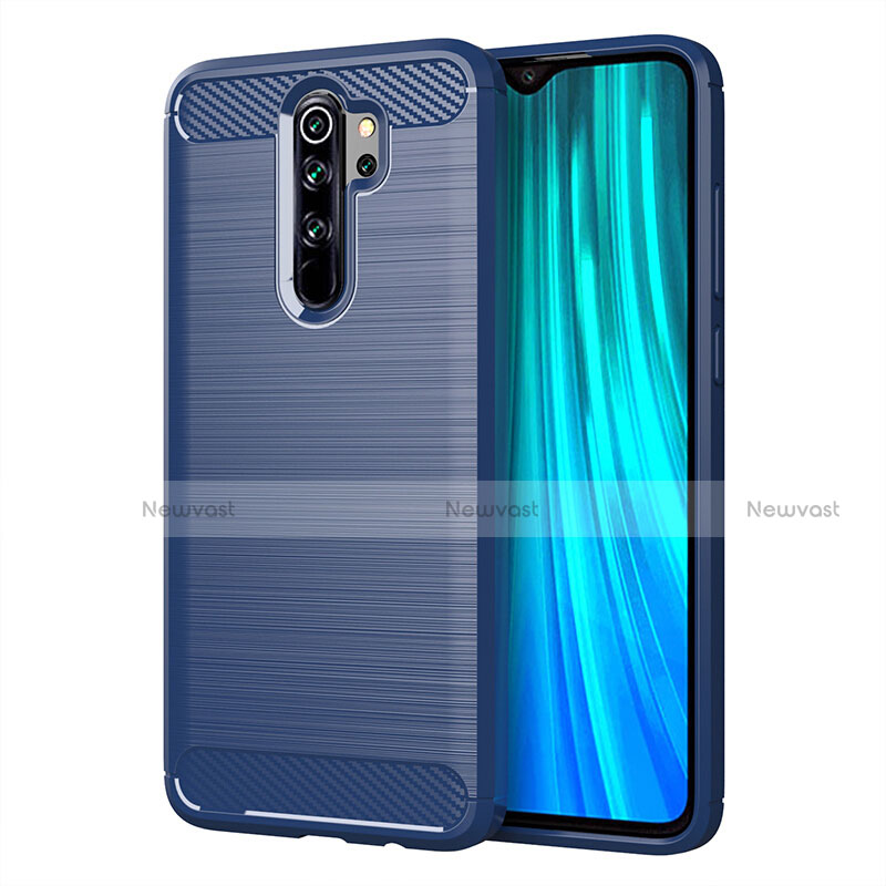 Silicone Candy Rubber TPU Line Soft Case Cover C03 for Xiaomi Redmi Note 8 Pro Blue