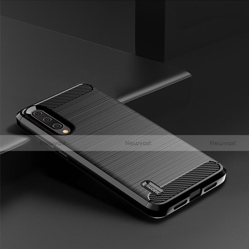 Silicone Candy Rubber TPU Line Soft Case Cover C08 for Xiaomi Mi A3 Black