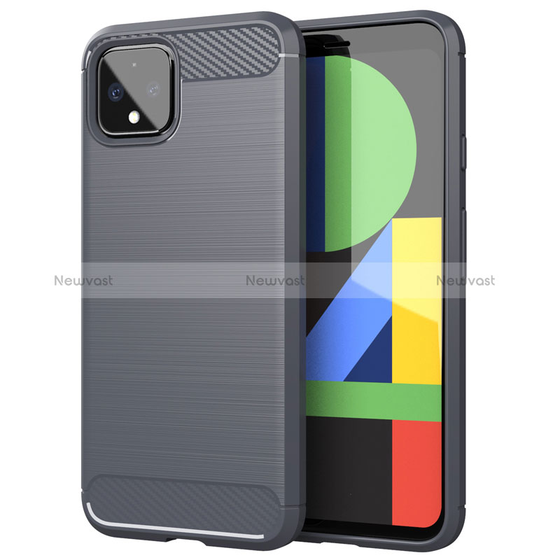 Silicone Candy Rubber TPU Line Soft Case Cover for Google Pixel 4 Gray