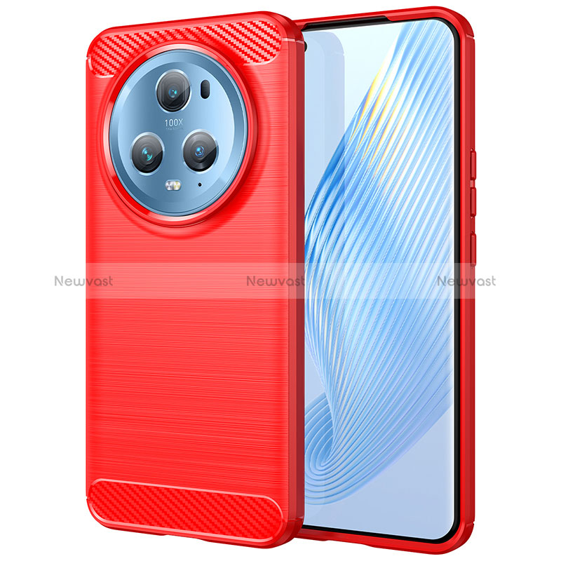 Silicone Candy Rubber TPU Line Soft Case Cover for Huawei Honor Magic5 Pro 5G Red