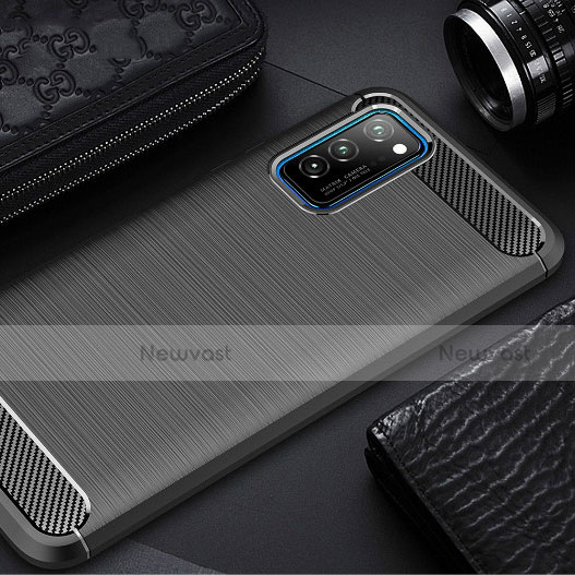 Silicone Candy Rubber TPU Line Soft Case Cover for Huawei Honor V30 Pro 5G Black