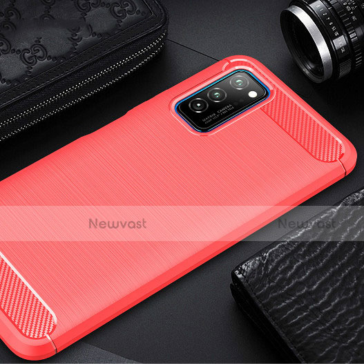 Silicone Candy Rubber TPU Line Soft Case Cover for Huawei Honor View 30 5G Red