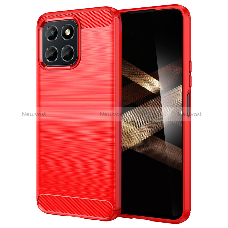 Silicone Candy Rubber TPU Line Soft Case Cover for Huawei Honor X8b Red