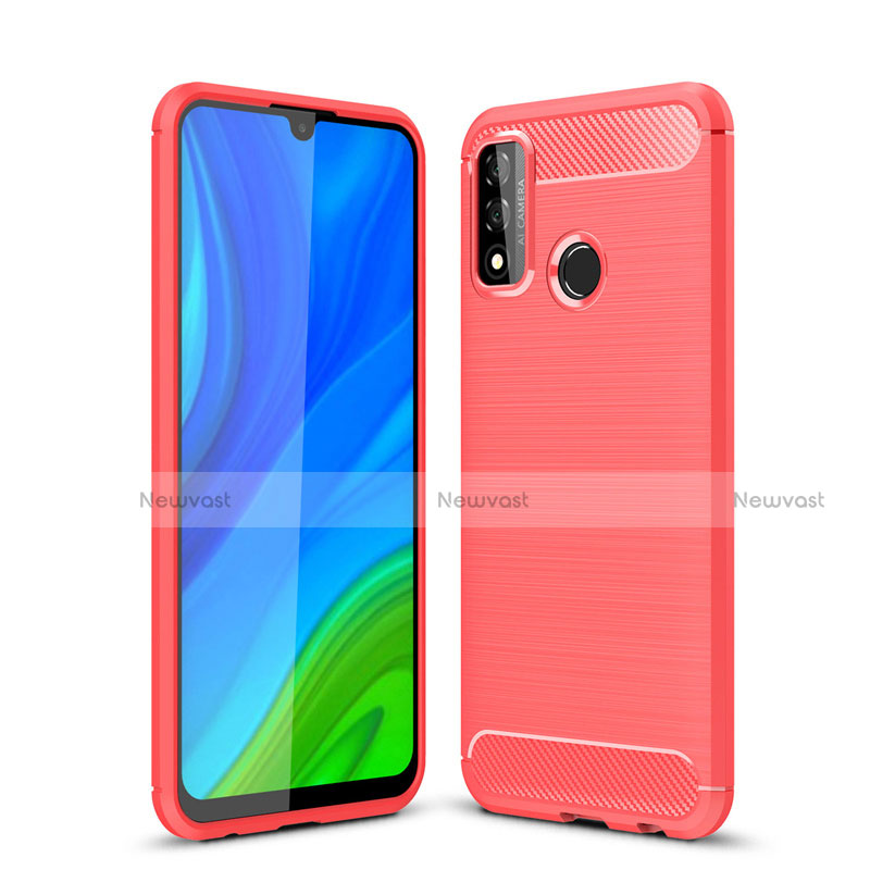 Silicone Candy Rubber TPU Line Soft Case Cover for Huawei Nova Lite 3 Plus Red