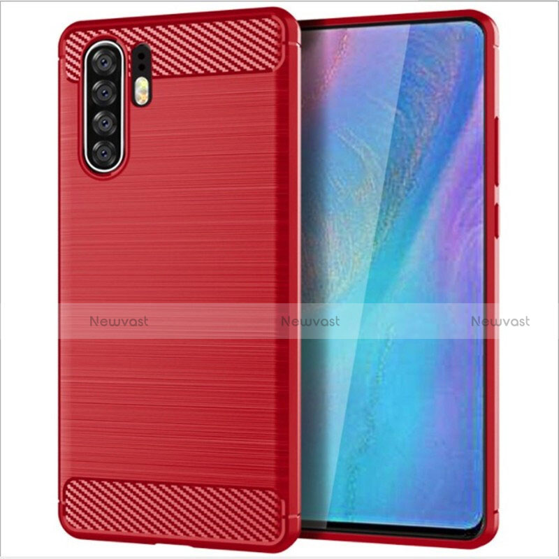 Silicone Candy Rubber TPU Line Soft Case Cover for Huawei P30 Pro New Edition Red