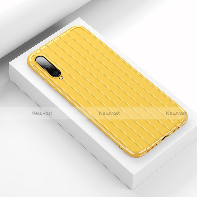 Silicone Candy Rubber TPU Line Soft Case Cover for Huawei Y9s Yellow