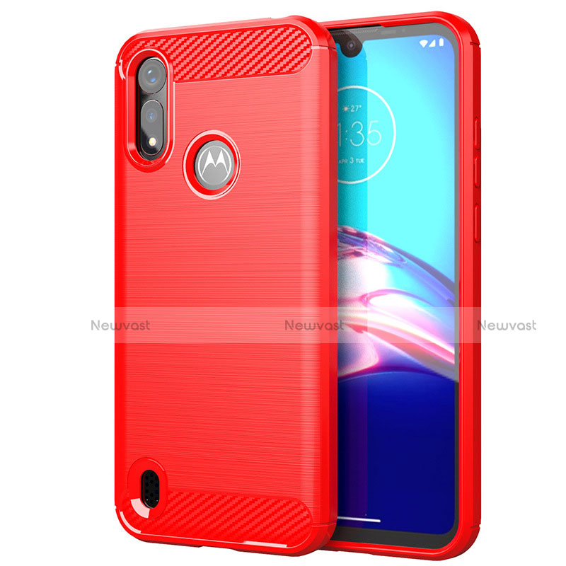 Silicone Candy Rubber TPU Line Soft Case Cover for Motorola Moto E6s (2020) Red