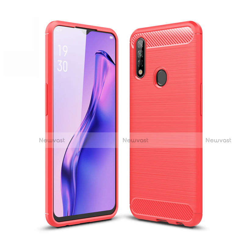 Silicone Candy Rubber TPU Line Soft Case Cover for Oppo A8 Red